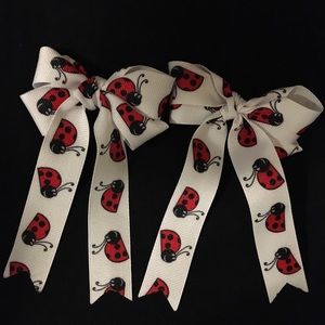 Lady bugs hair bows